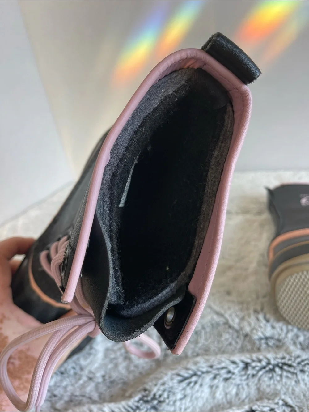 Sorel 1964 Premium Black Pink Winter Snow Boots